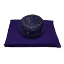 Meditatie Set Maan Biokatoen Indigo En Donkerblauw 65x65cm