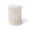 Theelichthouder Seleniet Rond ±7x10cm Satijnspaat