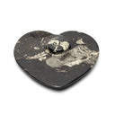 Hartvormige Tray Marmer Met Fossielen ±14x14x2,5cm