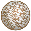 Strandlaken Bloem Des Levens Katoen Wit Goudkleurig Diameter 150 cm