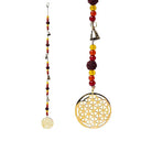 Bellenkoord Met Bloem Des Levens Symbool En Rudraksha Zaden 63cm