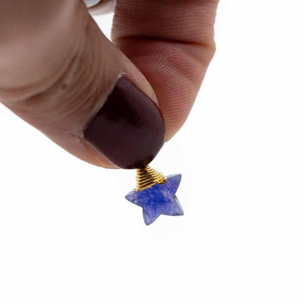 Geboortesteen Hanger Ster September Saffier 925 Zilver (10 mm)