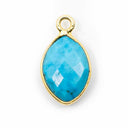 Geboortesteen Hanger December Turkoois 925 Zilver &amp; Verguld (12 mm)