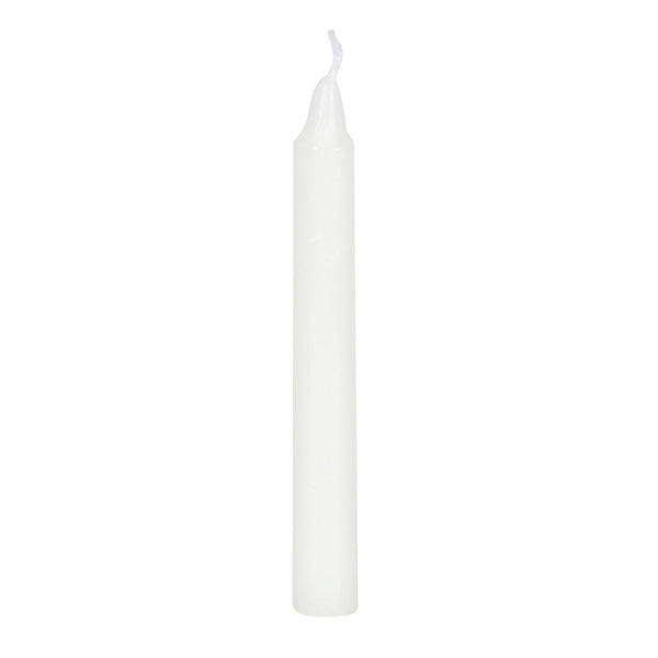 Set Van 12 Witte Spreukaarsen Happiness