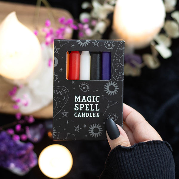 Set Van 12 Gemengde Spell Kaarsen Verschillende Kleuren