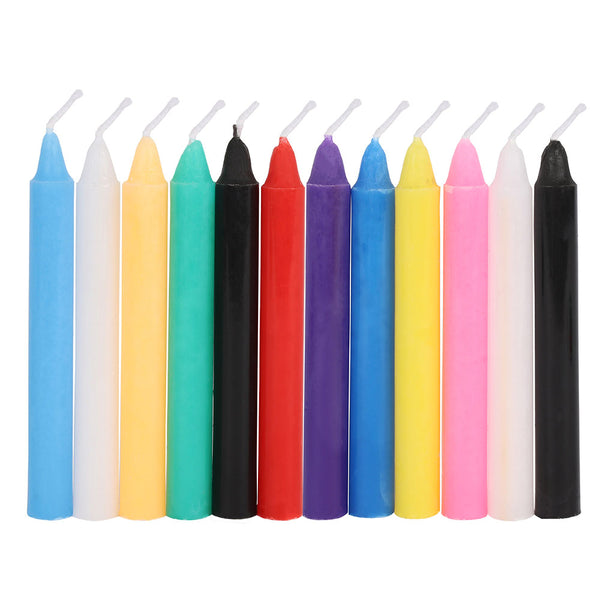 Set Van 12 Gemengde Spell Kaarsen Verschillende Kleuren