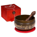Klankschaal Ohm Geschenkset Rood Met Aanslaghout En Kussen