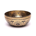 Klankschaal Levensbloem Gegraveerd Bronslegering ±22-24 cm ±1400-1600 g