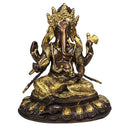 Ganesha Godheid Messing Tweekleurig 20 cm