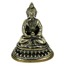 Boeddha Beeld Amithaba Japanse Witmetaal 10 cm