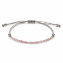 Aardbeienkwarts sparkle armband met schuifknoop