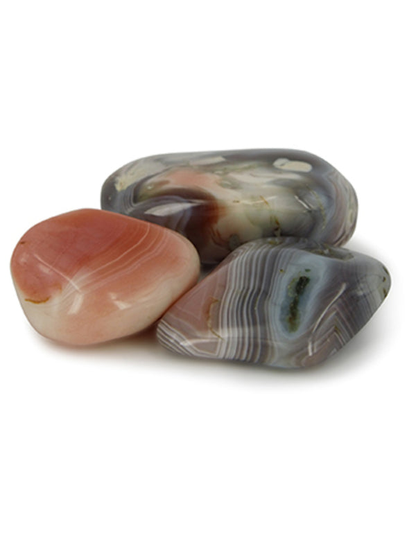 Agaat Botswana roze 250 gr. trommelstenen (mt2)
