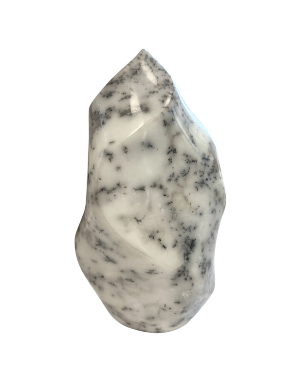Agaat dendriet feng shui vlam sculptuur Madagaskar edelsteen decoratie