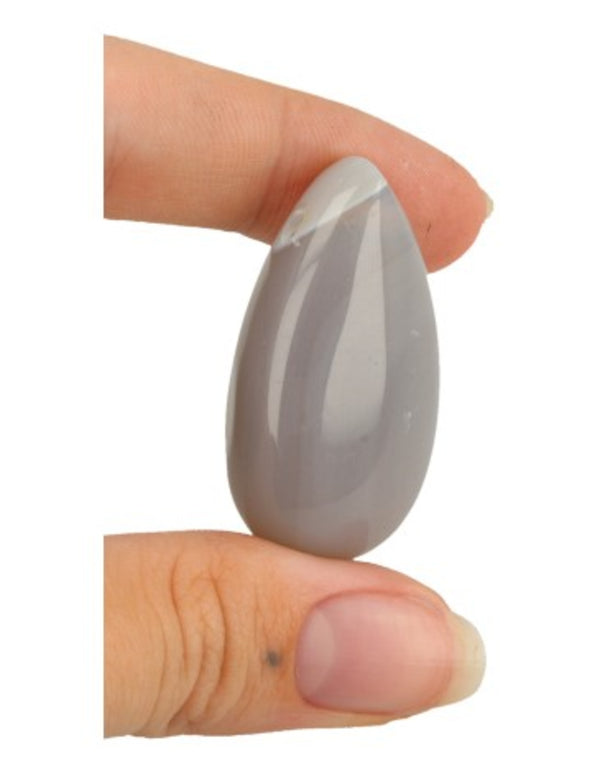 Druppelvormige Hanger Agaat (Grijs)