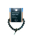 Agaat mos powerbead armband + kaart