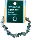 Agaat mos splitarmband + kaart