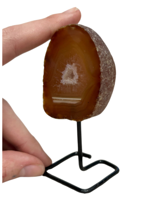 Mini Agaat natuur op standaard uit Brazilië gewicht 0,05 kg