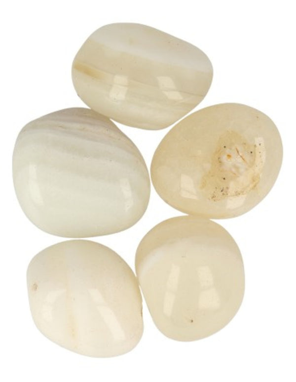 Agaat wit 250 gr. trommelstenen (mt3)