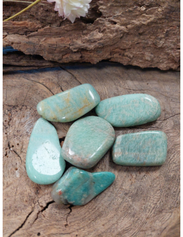 Trommelstenen Amazoniet (20-30 mm) - 100 gram