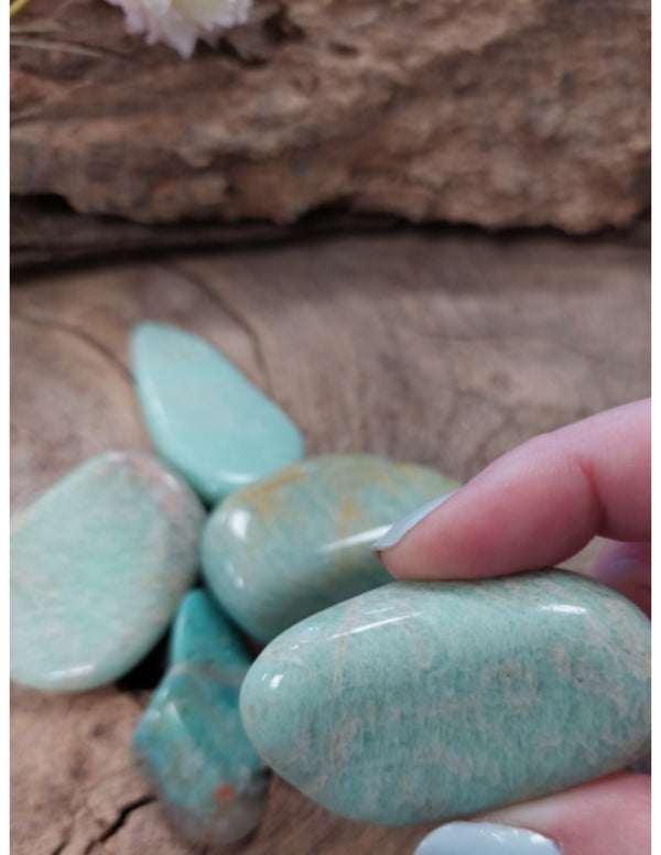Trommelstenen Amazoniet (20-30 mm) - 100 gram