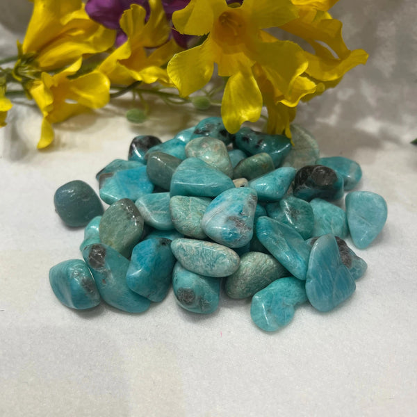 Amazoniet trommelstenen 500 gram Amerika groen halfedelsteen cadeau