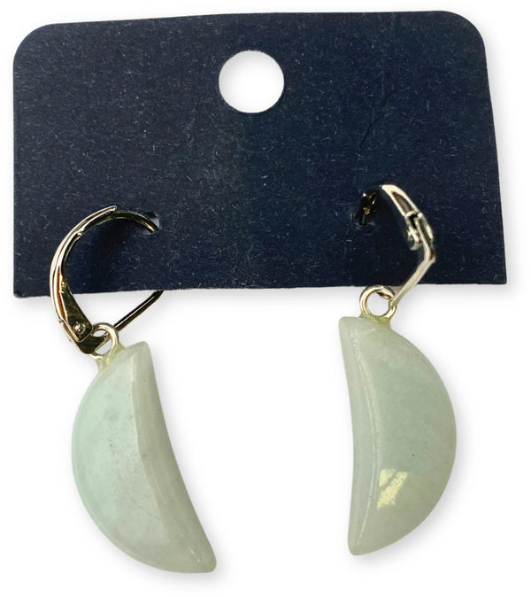 Amazoniet Maan oorbellen - fashion jewelry