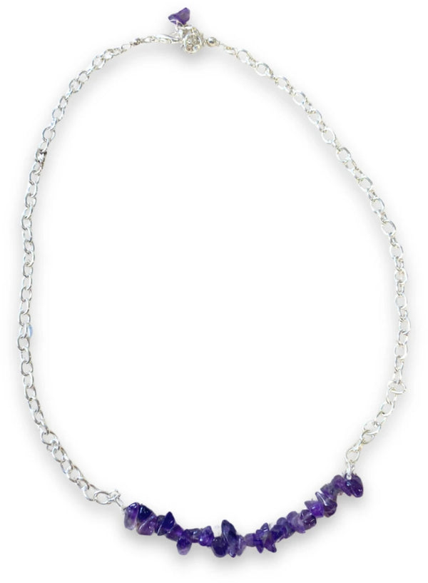 Amethist bar ketting