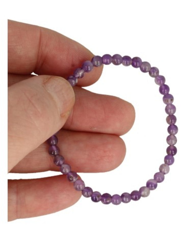 Edelsteen Armband Amethist - kinderarmbandje - 4 mm