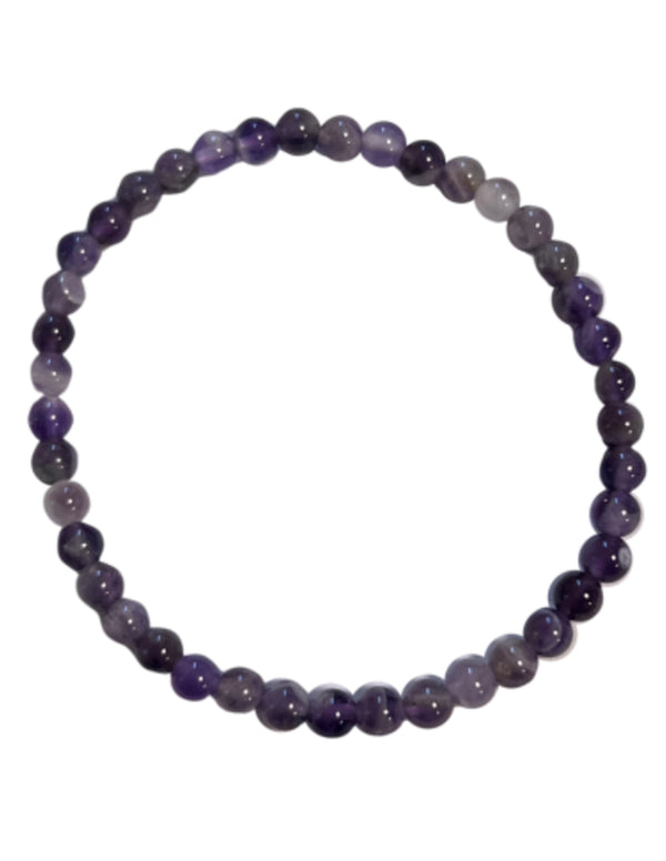Amethist Kralenarmband 4 mm Violet 16 cm