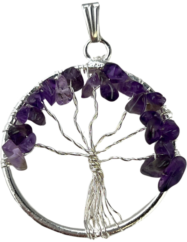Amethist Levensboom Hanger (30 mm)