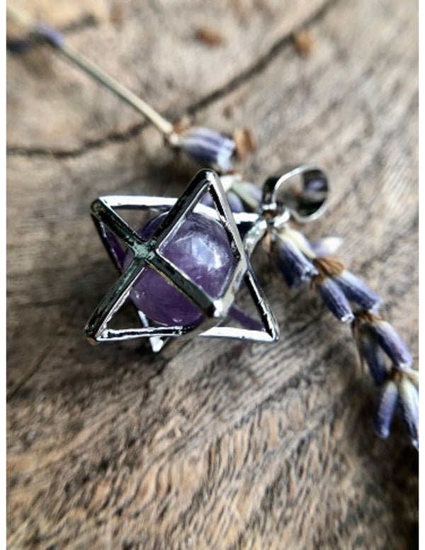 Edelstenen Hanger Amethist Merkabah