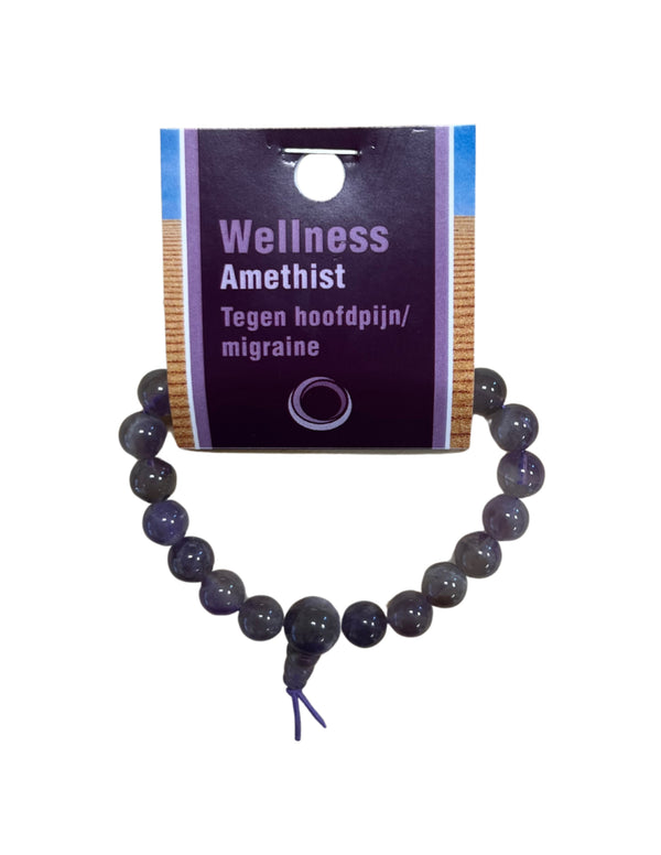 Amethist powerbead armband + kaart