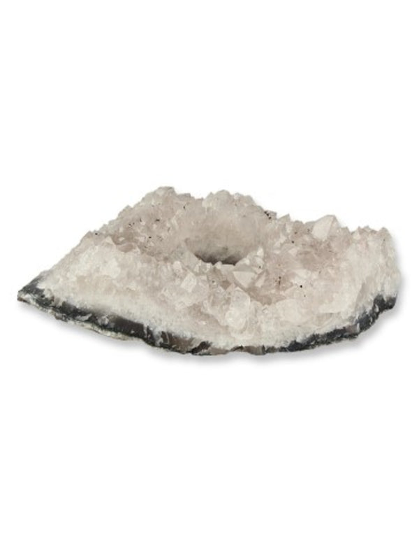 Waxinelichthouder Edelsteen Amethist/Rookkwarts Gekristaliseerd (ca. 1.4 kg)