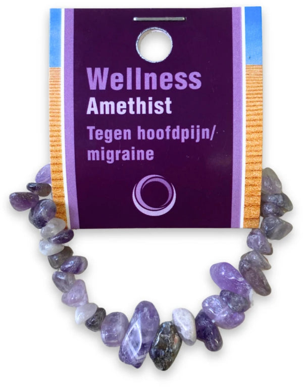 Amethist splitarmband + kaart