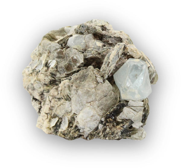 Aquamarijn met mica ruw nr. 101
