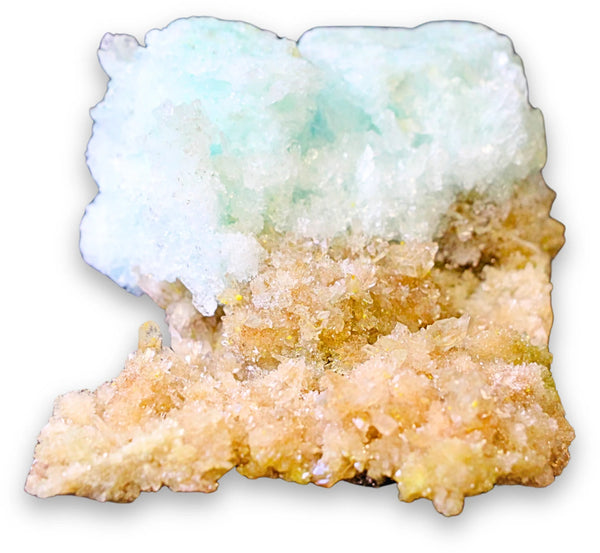 Aragoniet blauw met Zeoliet kristal nr.01
