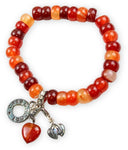 Armband Carneool met bedels
