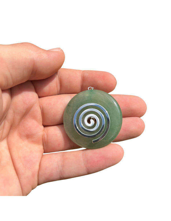 Groene Aventurijn Levensspiraal Donut Hanger