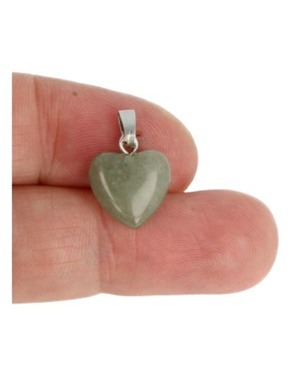 Hartvormige Edelstenen Hanger Aventurijn Groen (12 mm)