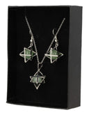 Aventurijn groen merkabah sieraden set