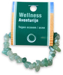 Aventurijn groen splitarmband + kaart