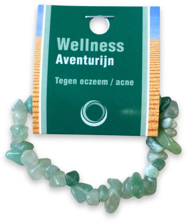 Aventurijn groen splitarmband + kaart