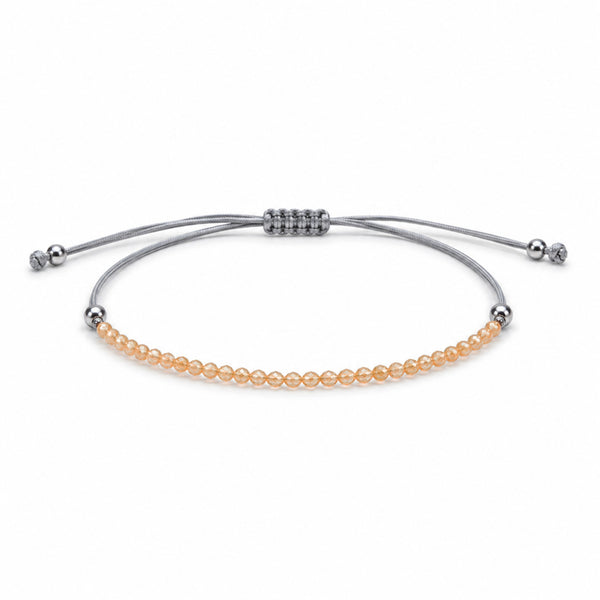 Aventurijn perzik sparkle armband met schuifknoop