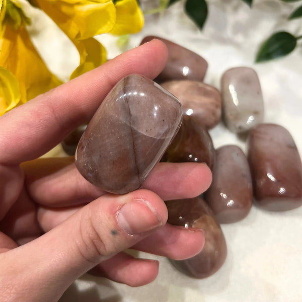 Rode Aventurijn Trommelstenen 500 gram uit Brazilië Eoziet