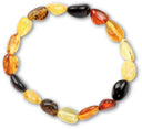 Barnsteen armband nugget multikleur (Amber)