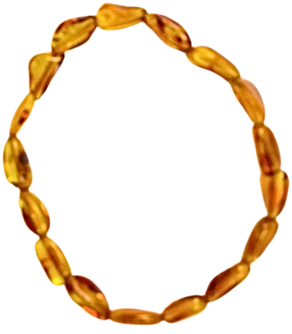 Barnsteen kinderarmband nugget cognac (Amber)
