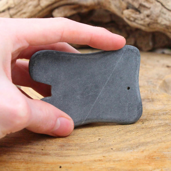 Guasha Schraper Basalt Rechthoek