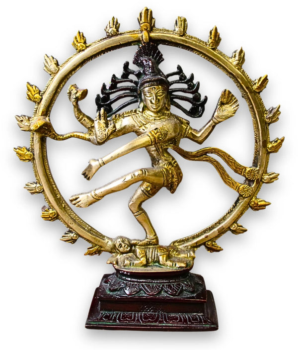 Beeld Brons Shiva Nataraja Triple Gold India