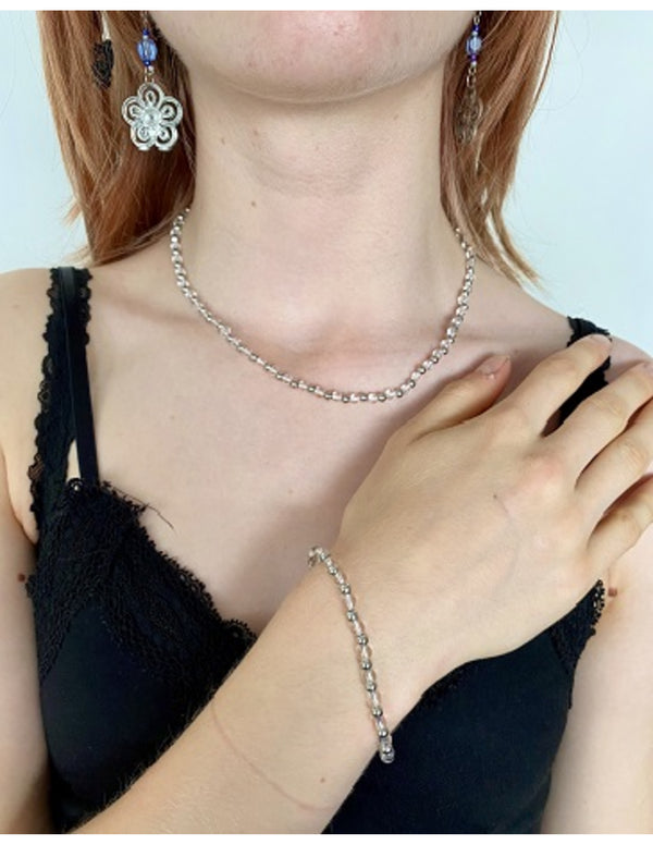 Edelstenen Ketting Bergkristal - Ibiza love