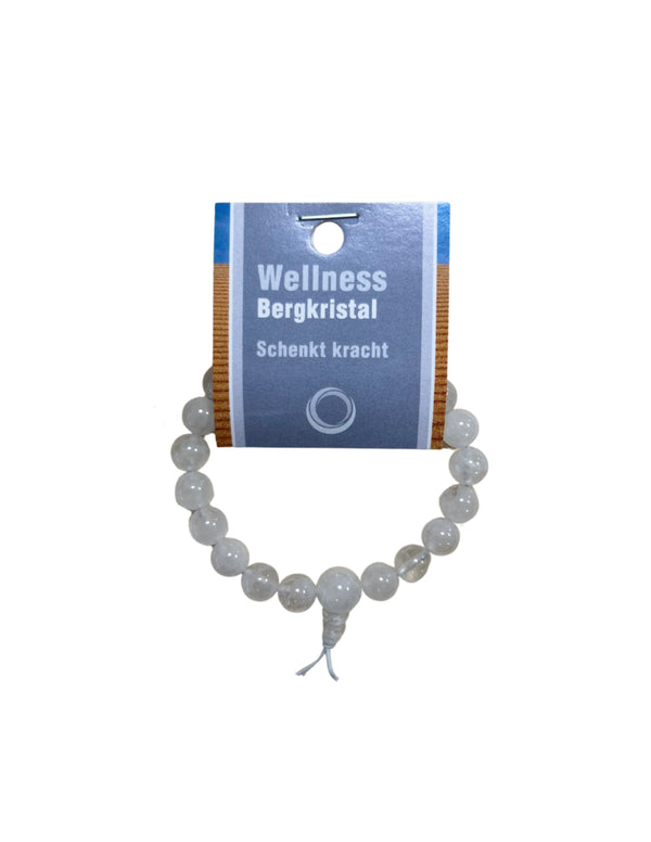 Bergkristal powerbead armband + kaart